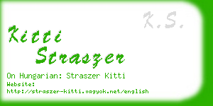 kitti straszer business card